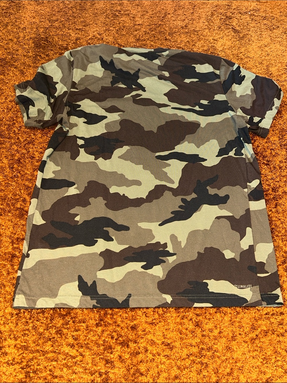 adidas Short Sleeve Camo Tee in Green/Brown/Black - Picture 4 of 6